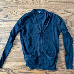 J crew XS black and grey button cardigan